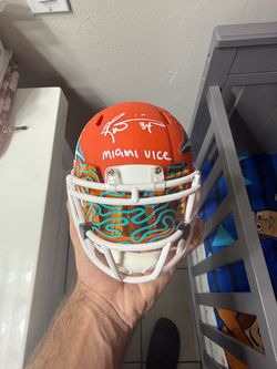 Ricky Williams Miami Dolphins Miami Vice Signed Football Helmet