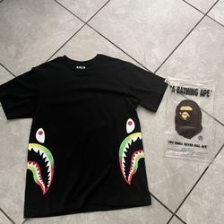 graduation bape side shark shirt