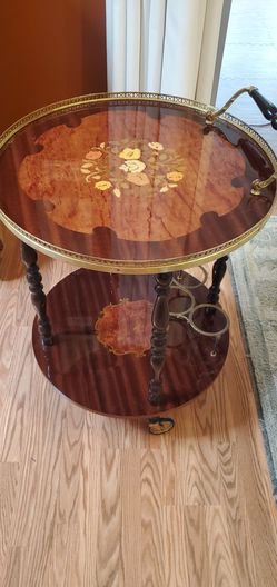 Antique bar cart