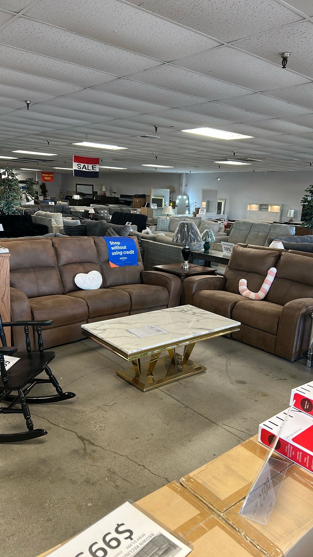 Brown Reclining Sofa & Loveseat Floor Model Sale!
