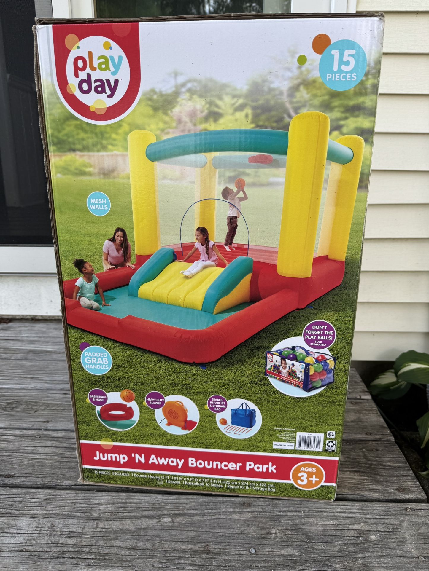 NEW Play Day Jump And Away Bouncer With Blower