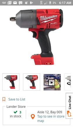 Milwaukee 18 volt m18 fuel 1/2" impact