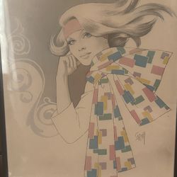 It’s a mod, mod, mod world; Vintage 1970s Lithograph Poster by Arthur Saron Sarnoff: 