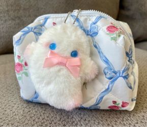 HALLOWEEN KAWAII COQUETTE FUZZY PLUSH GHOST BAG BACKPACK CHARM KEYCHAIN CLIP