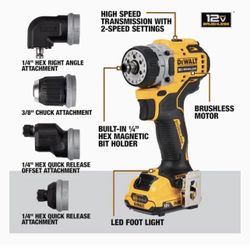 Dcd703f1  Multi Head Drill Dewalt Kit Brand New Box 
