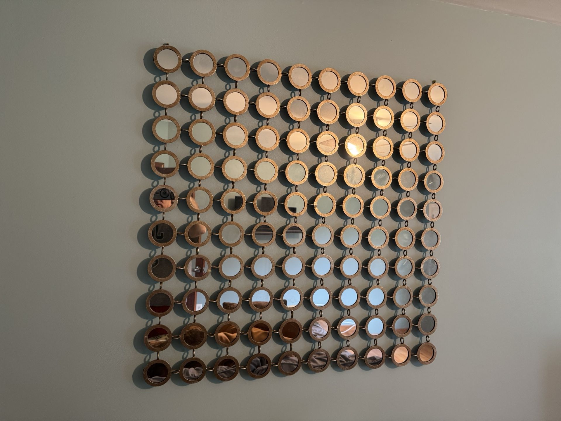 Uttermost Dinuba Antique champagne circles mirror wall hanging