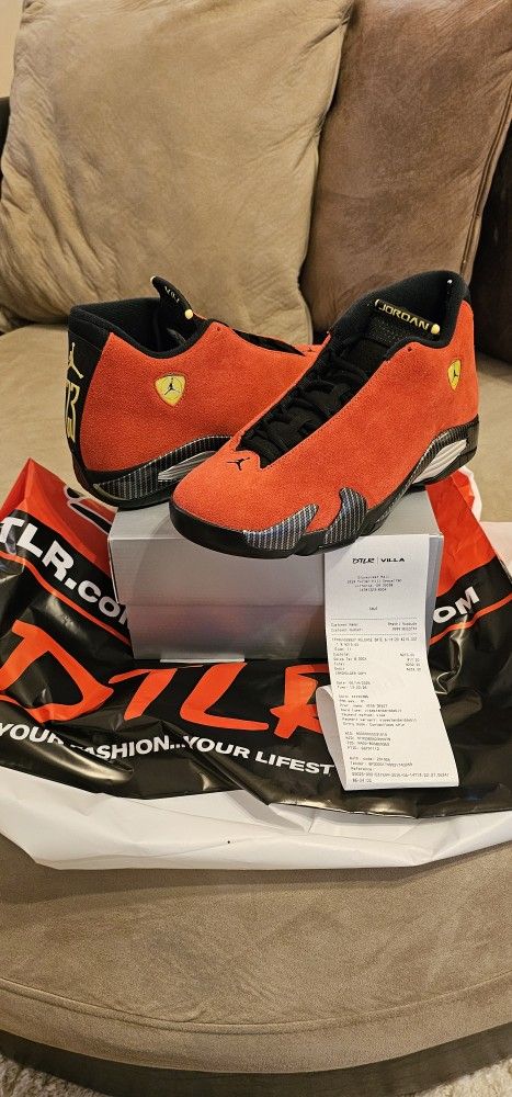 Jordan Retro 14 Farrari Black Toe Cement Fear Gratitude Maniere Dusk OG Red Travis Kobe Bred Grinch Chicago Dunk Playoff 1 3 4 5 6 7 8 13 11 12 13 SB