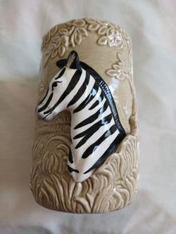Ceramic Vase With Zebra Design