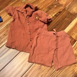 Toddler boy American hawk cotton short set. Size 2t