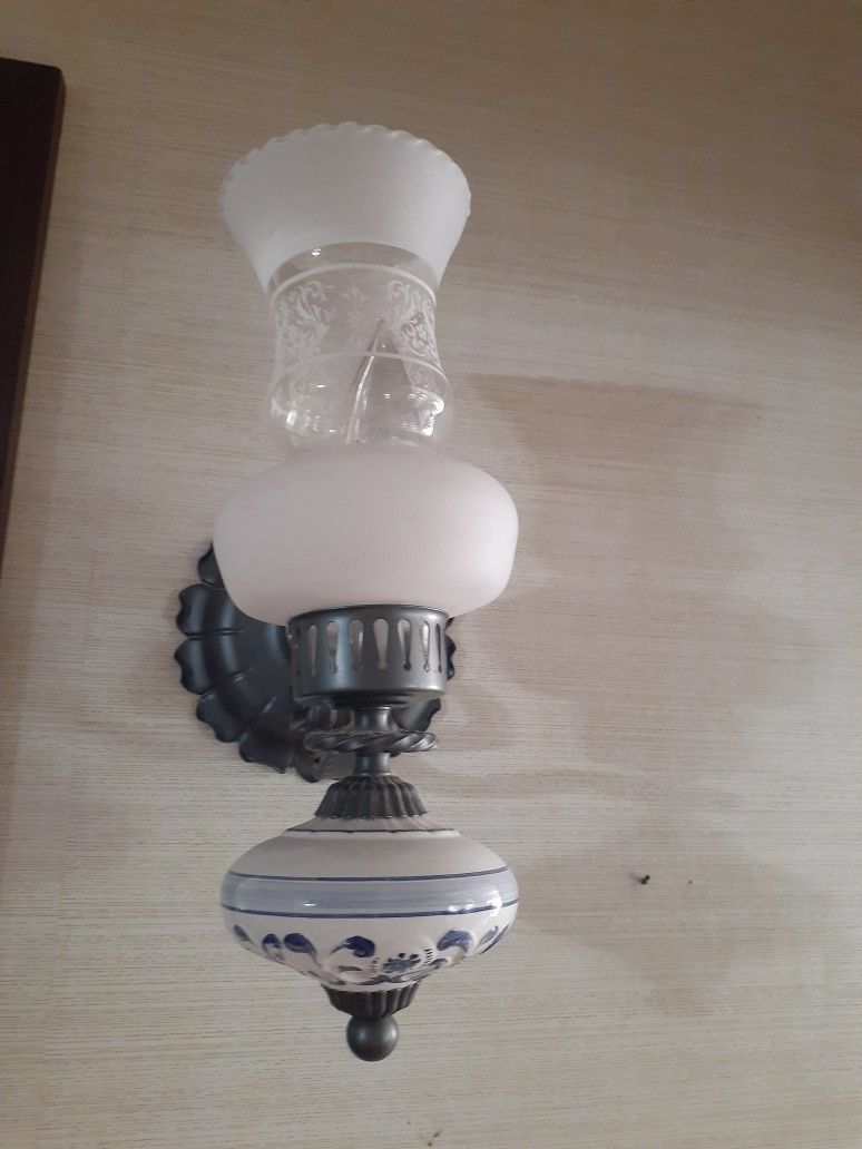 Antique Hurricane Wall Sconce