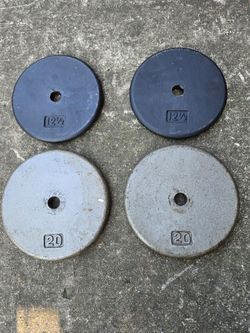 12.5lb and 20lb Standard 1inch Pancake Style Weight Plates