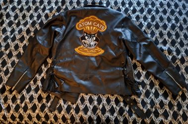 ATOM CATS FALLOUT 4 GENUINE LEATHER BIKER JACKET