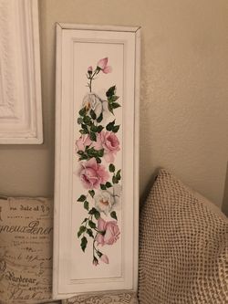 Yard Long Painting of Pink Roses