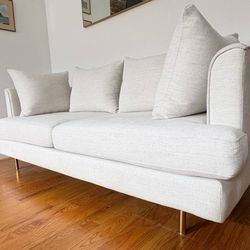 Gus Modern Margot Sofa In Thea Moonstone Cream Fabric Excellent Cond
