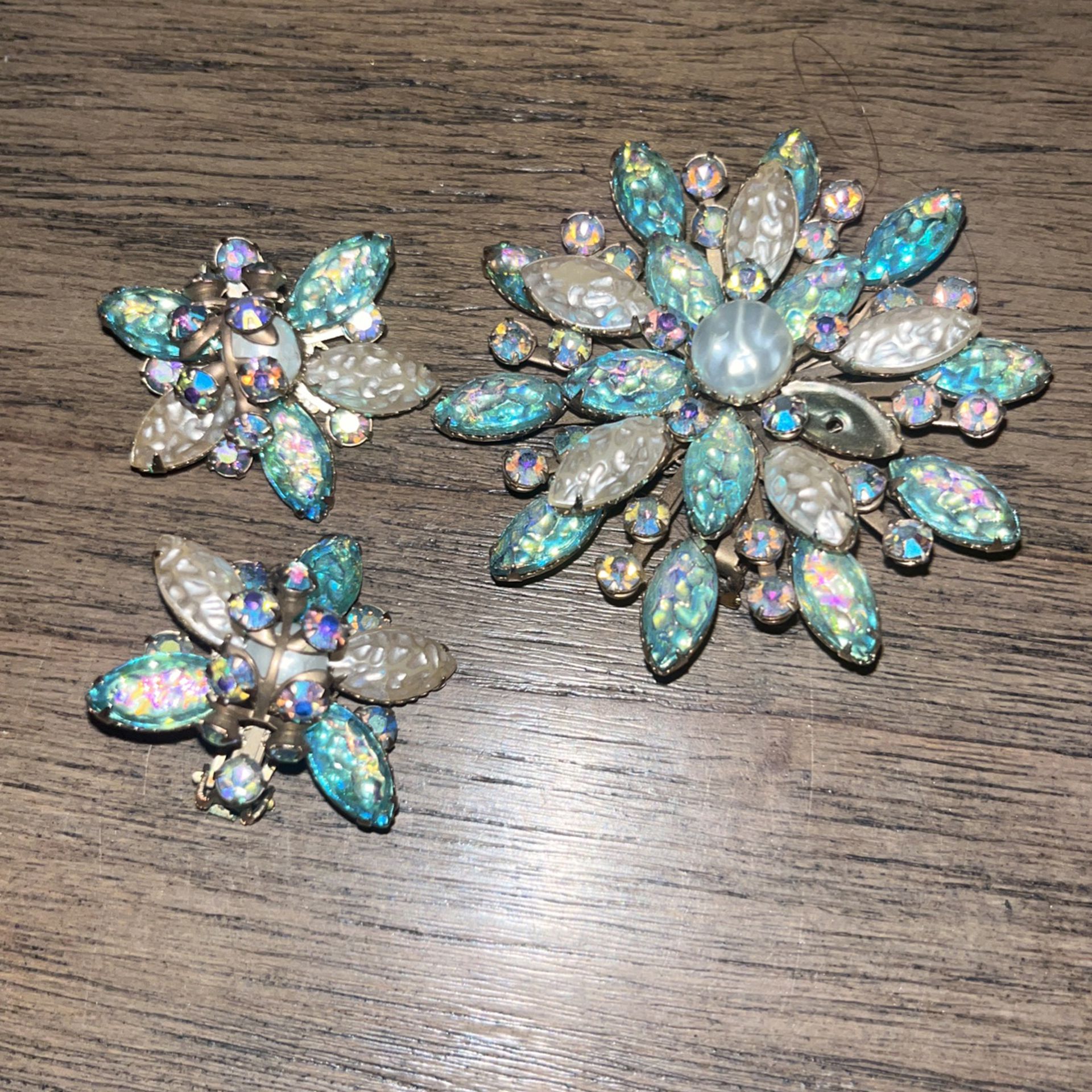 Antique Brooch, And Earrings