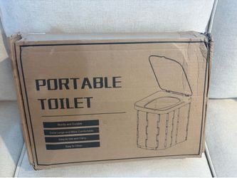 100% Brand New in box Portable Camping Toilet for Adults, Folding Toilet with Lid for Truck