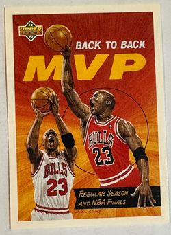1992-93 Upper 1992-93 Upper Deck Back to Back MVP Michael Jordan Basketball Card