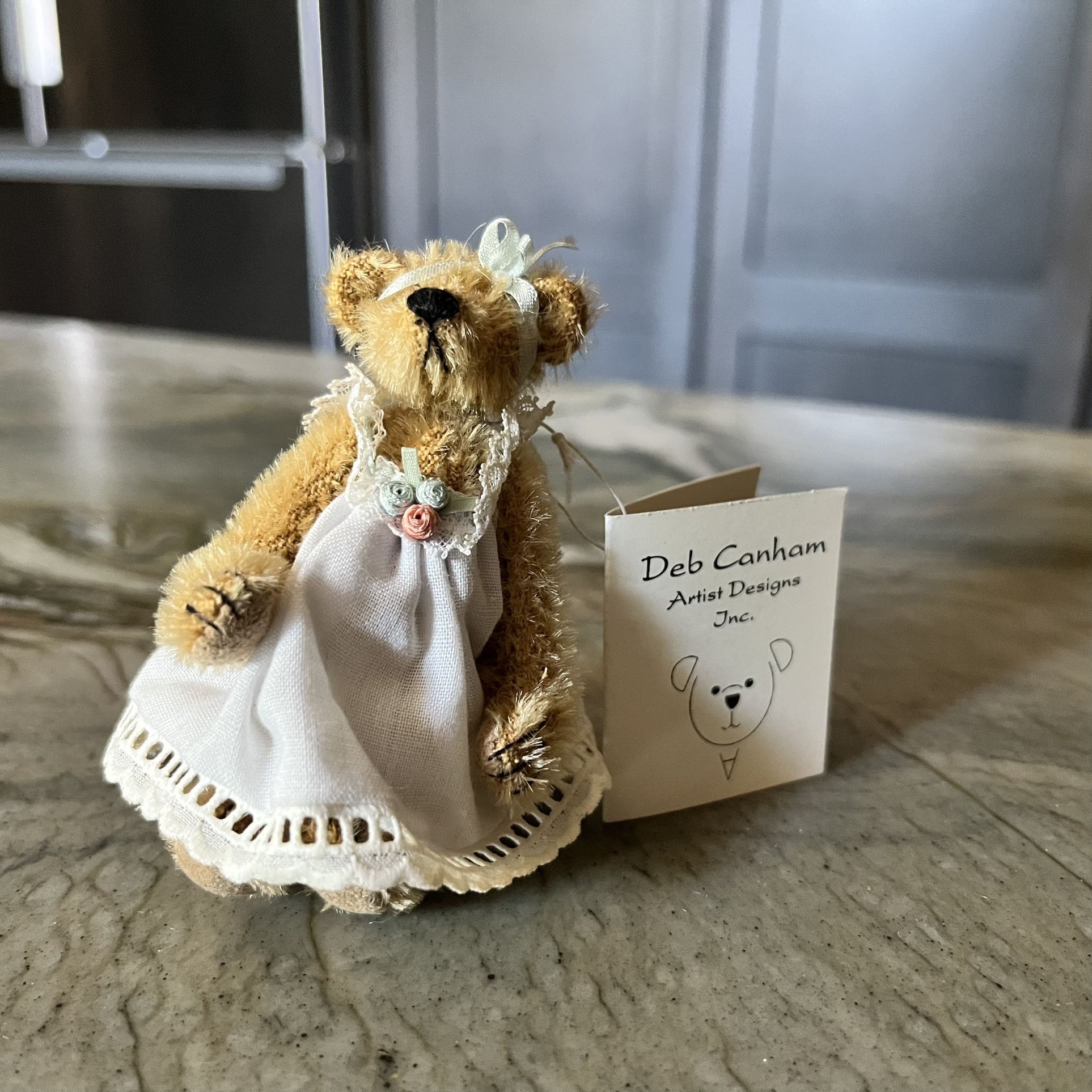Deb Canham Artist Designs Inc Limited Edition Miniature “Flore" Mohair Bear