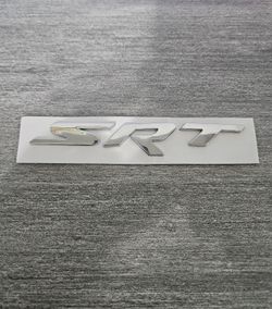 BRAND NEW UNIVERSAL SRT CHROME ABS PLASTIC TRUNK EMBLEM BADGE STICKER