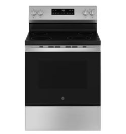 GE 30 in. 4 Burner Element Free-Standing Electric Range in Stainless Steel w/Stainless Knobs