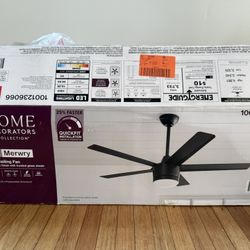 52” Home Decorators Ceiling Fan – Matte Black