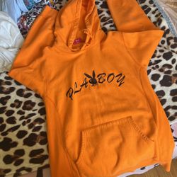 Supreme 2017 Playboy Pullover Hoodie XL Orange