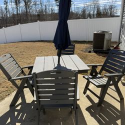 Excellent Condition Trex Patio Set + Umbrella
