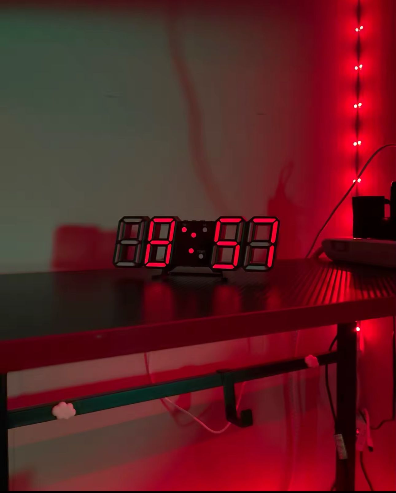 3D LED Digital Clock Wall Decoration Glow
