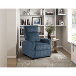 Push Back Upholstered Reclining Chair.