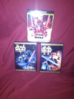 "Star Wars" D.V D.'s AND (1) Blue Ray