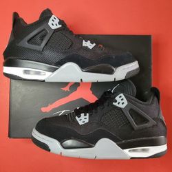 Jordan 4 Black Canvas 