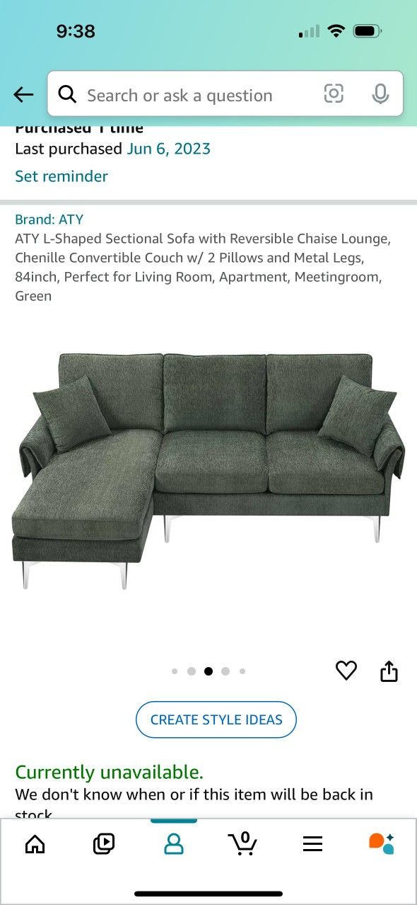 Army Green Couch On Sale For $100
