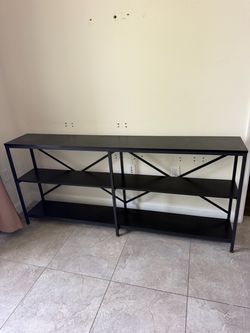 Black console table