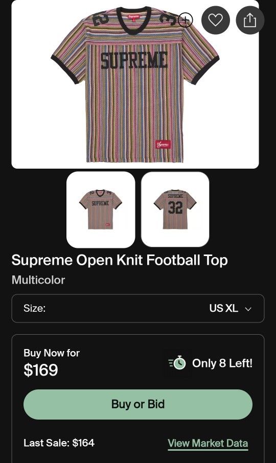 Supreme Open Knit Football Top