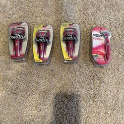 4 Pcs Schick Quattro Razors – New