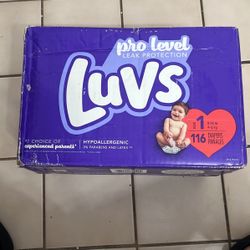 Luvs Size 1 Count 116 20$