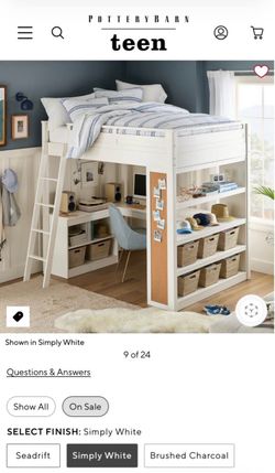 Twin Loft Bed- Pottery Barn (63.5”x21.5”)