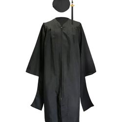 Masters Graduation Gown - BLACK