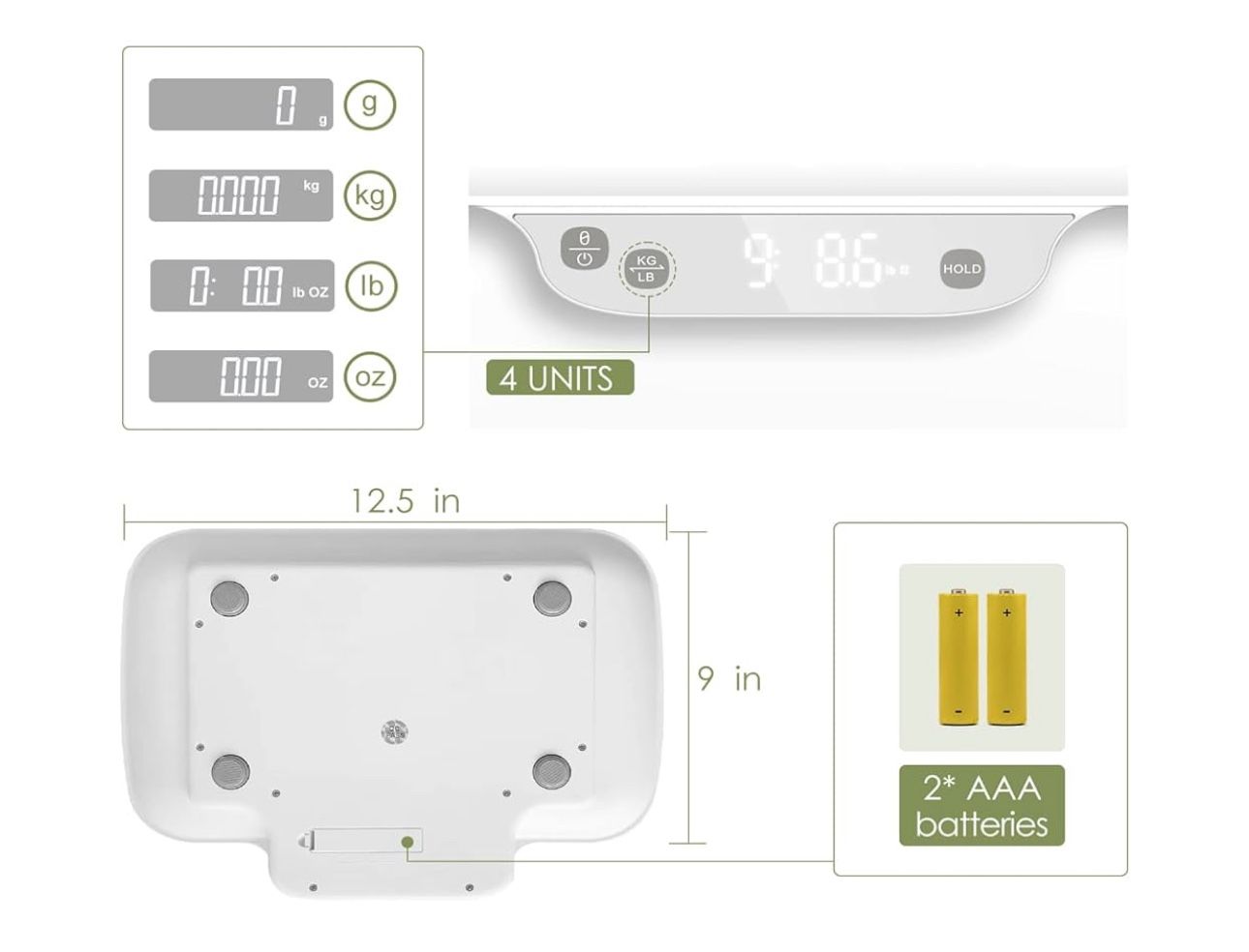Multifunctional Newborn Pet Scale