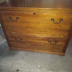 Solid Wood Filing Cabinet Or Storage Cabinet With Key