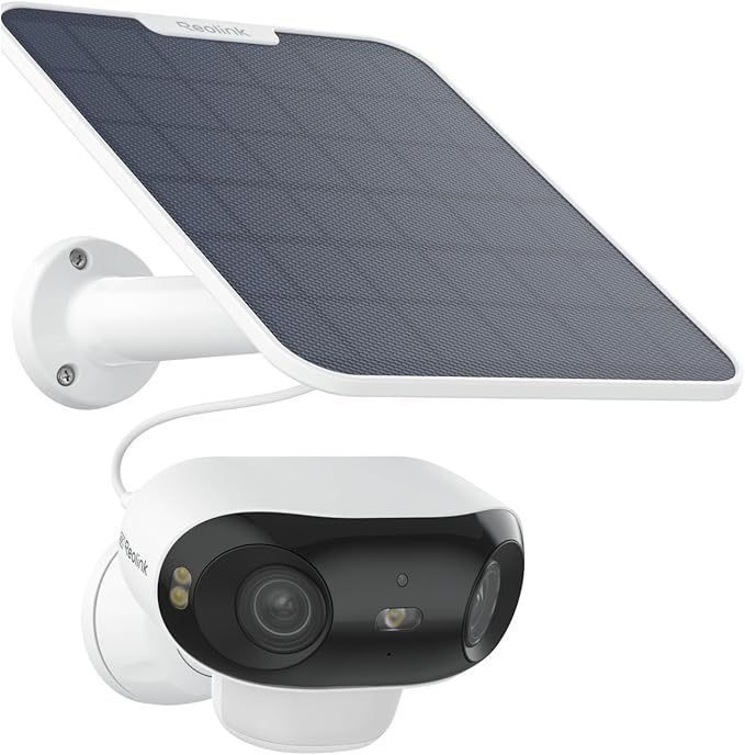 REOLINK 4K Solar Outdoor Camera, Dual-Lens 8MP Wireless Camer