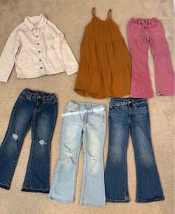 Girls jeans size 7 and dress with jacket