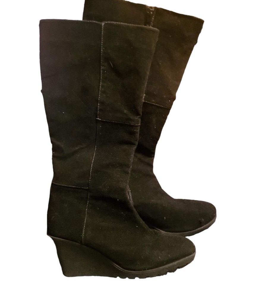 Black, Wedge boots 8