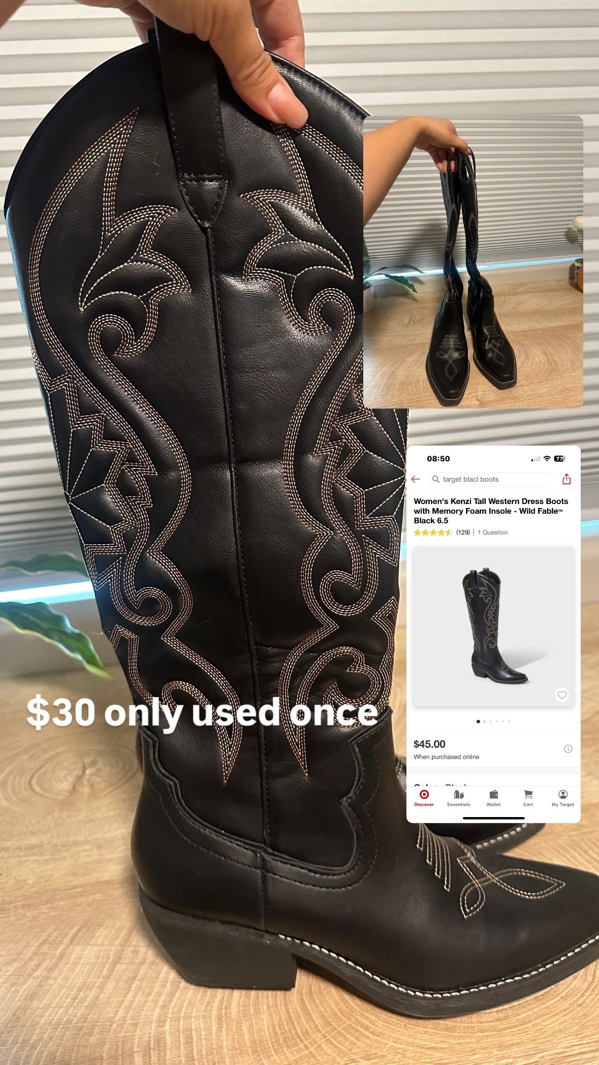 Cowgirl Black boots