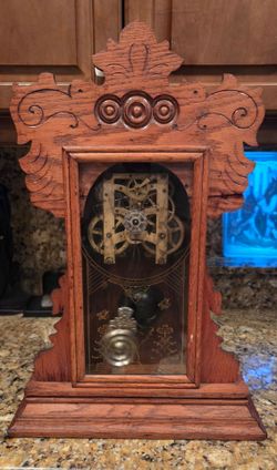 Vintage  Gingerbread Clock 22.5"H