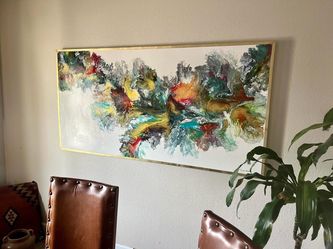 “JOY” 6x3 Feet - Custom Size & Color Hand Painted Original Artwork