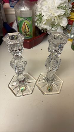 Waterford crystal candle holders