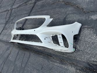 2019-2021 W205 C300 AMG MERCEDES BENZ  FRONT BUMPER COVER WHITE COLOR SENSOR TYPE IN GREAT SHAPE