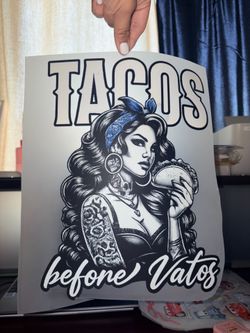 Tacos before Vatos tshirt design on sale ‼️🌮