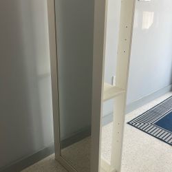 $35 IKEA White Wall Mirror With Shelves Behind